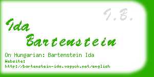 ida bartenstein business card